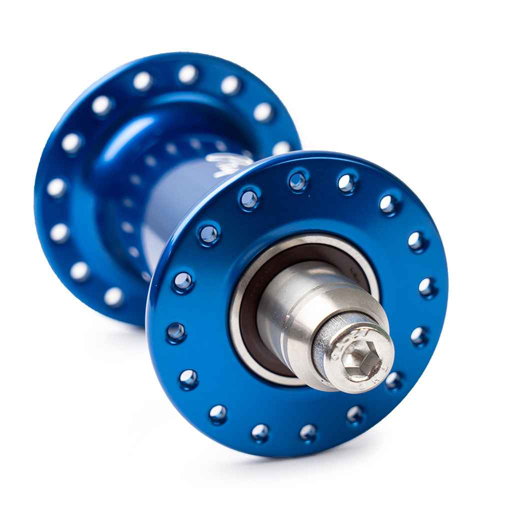 PHILWOOD* low flange track hub front (blue) - BLUE LUG