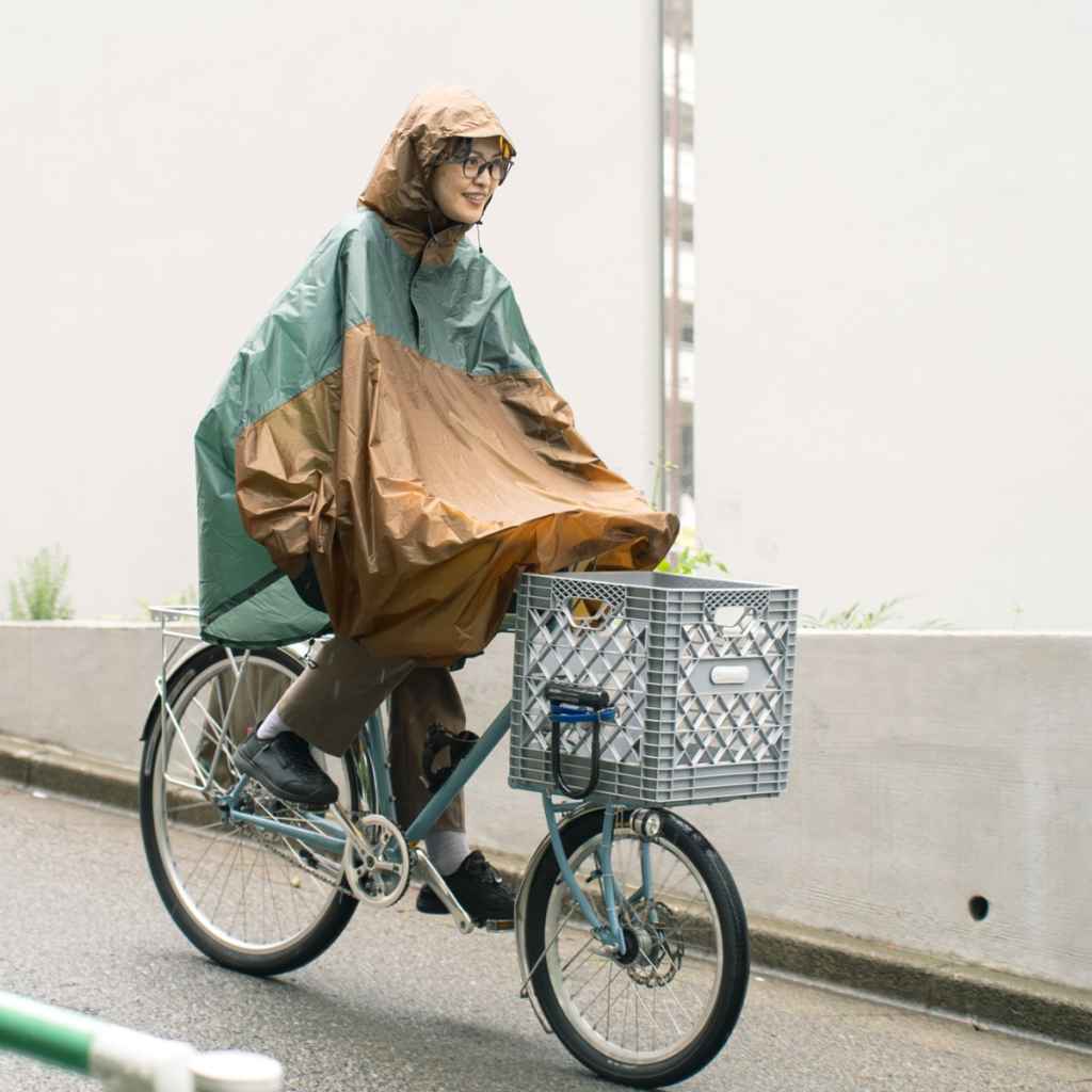 【美品】FAIRWEATHER　PACKABLE RAIN PONCHO　L FAIRWEATHER* packable rain poncho (slate blue) - BLUE LUG
