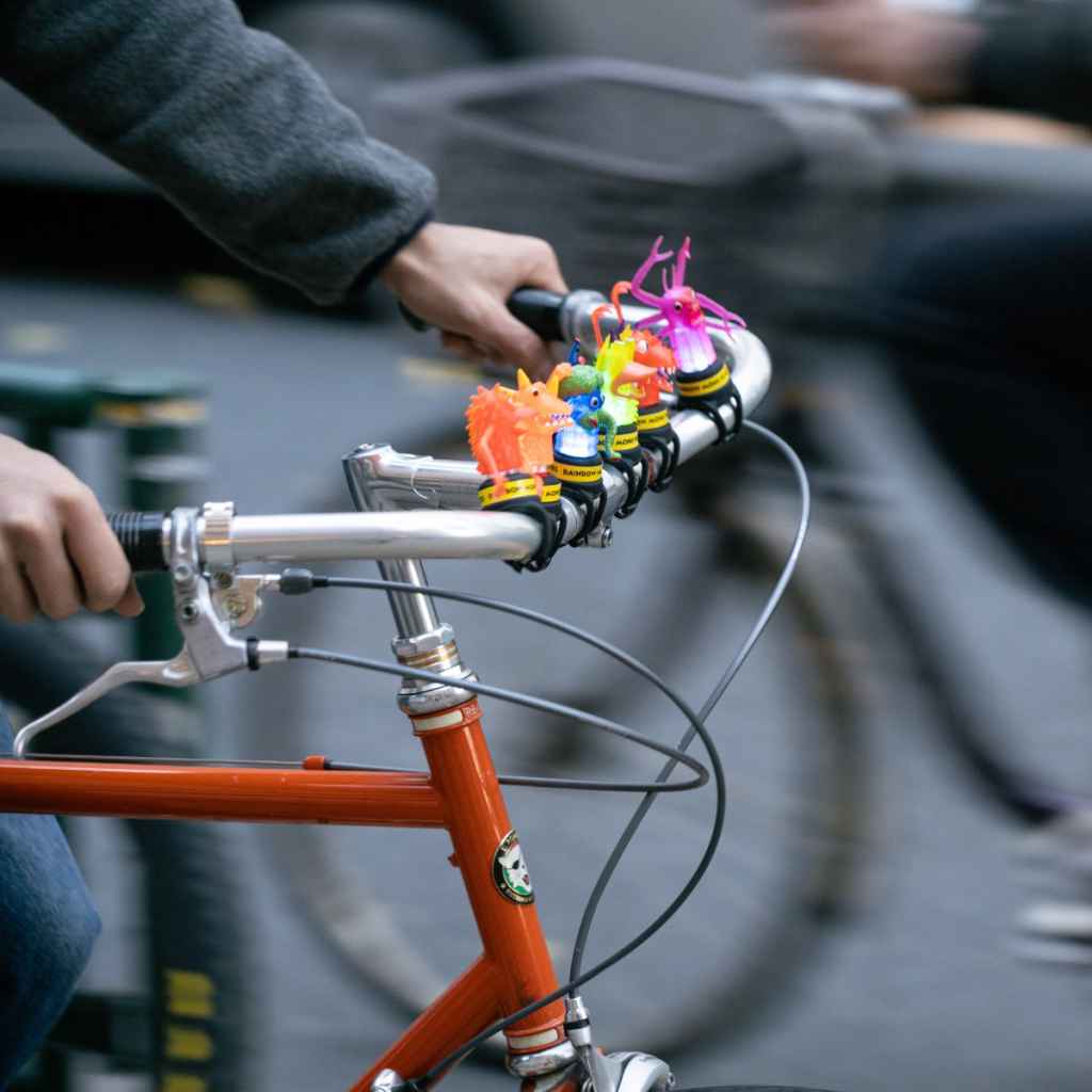 RAINBOW MONSTERS* bicycle lights (kumamushi) - BLUE LUG
