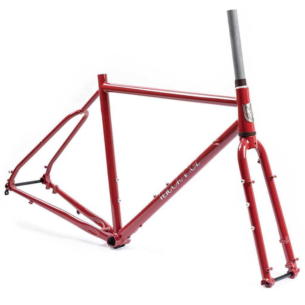VELO ORANGE* pass hunter disc frame set (burgundy) - BLUE LUG