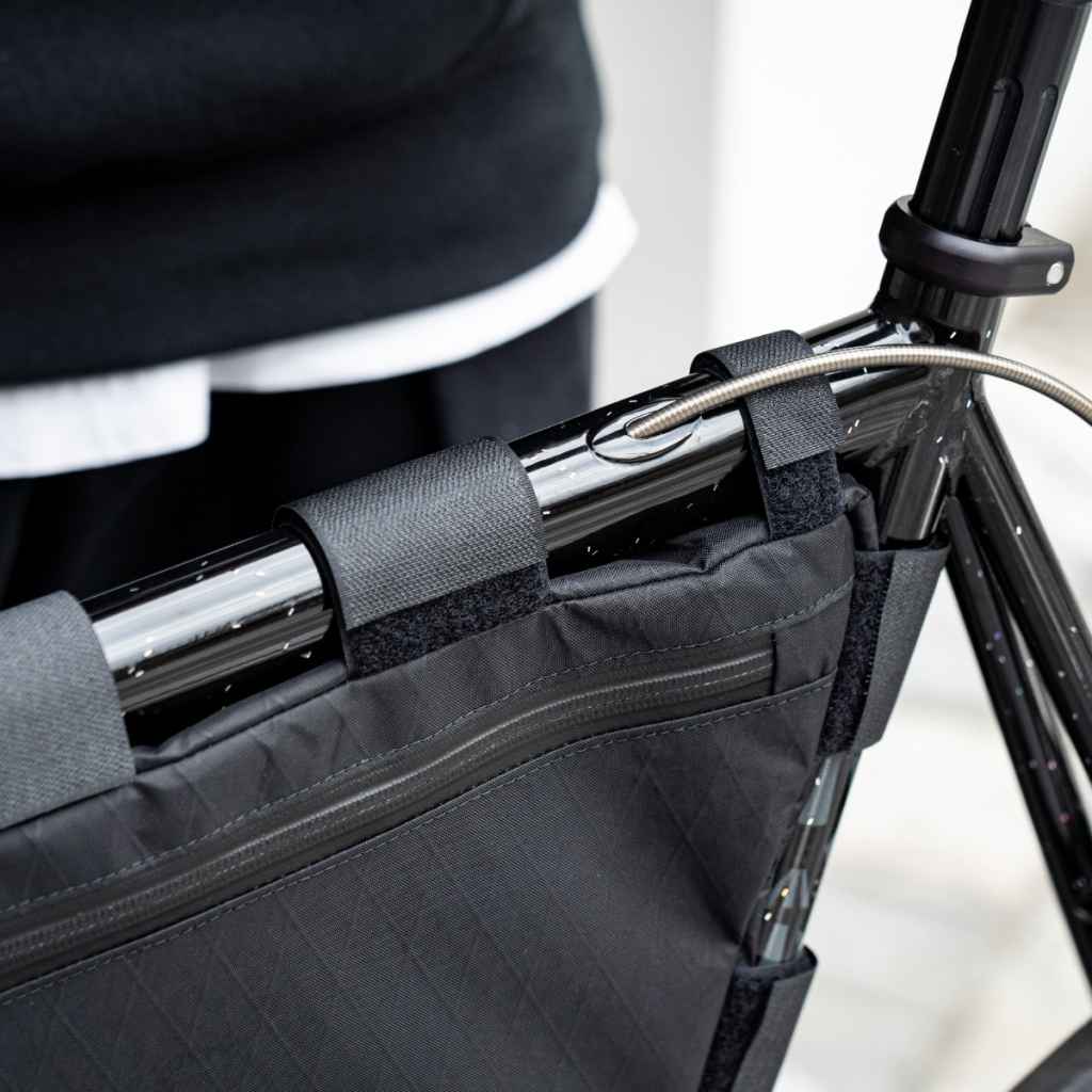 FAIRWEATHER* frame bag for lo pro (x-pac black) - BLUE LUG