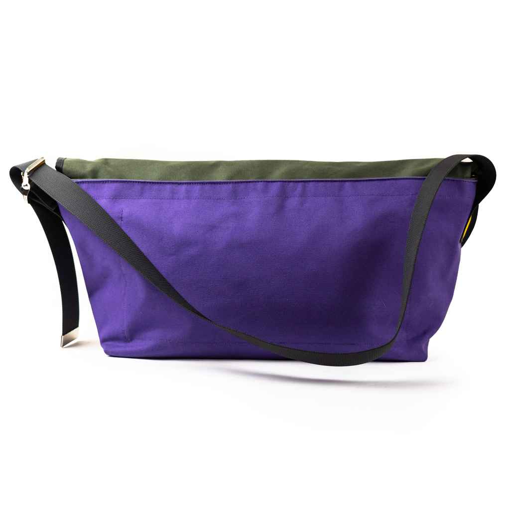 DE MARTINI* 3602 messenger bag (canvas purple/olive) - BLUE
