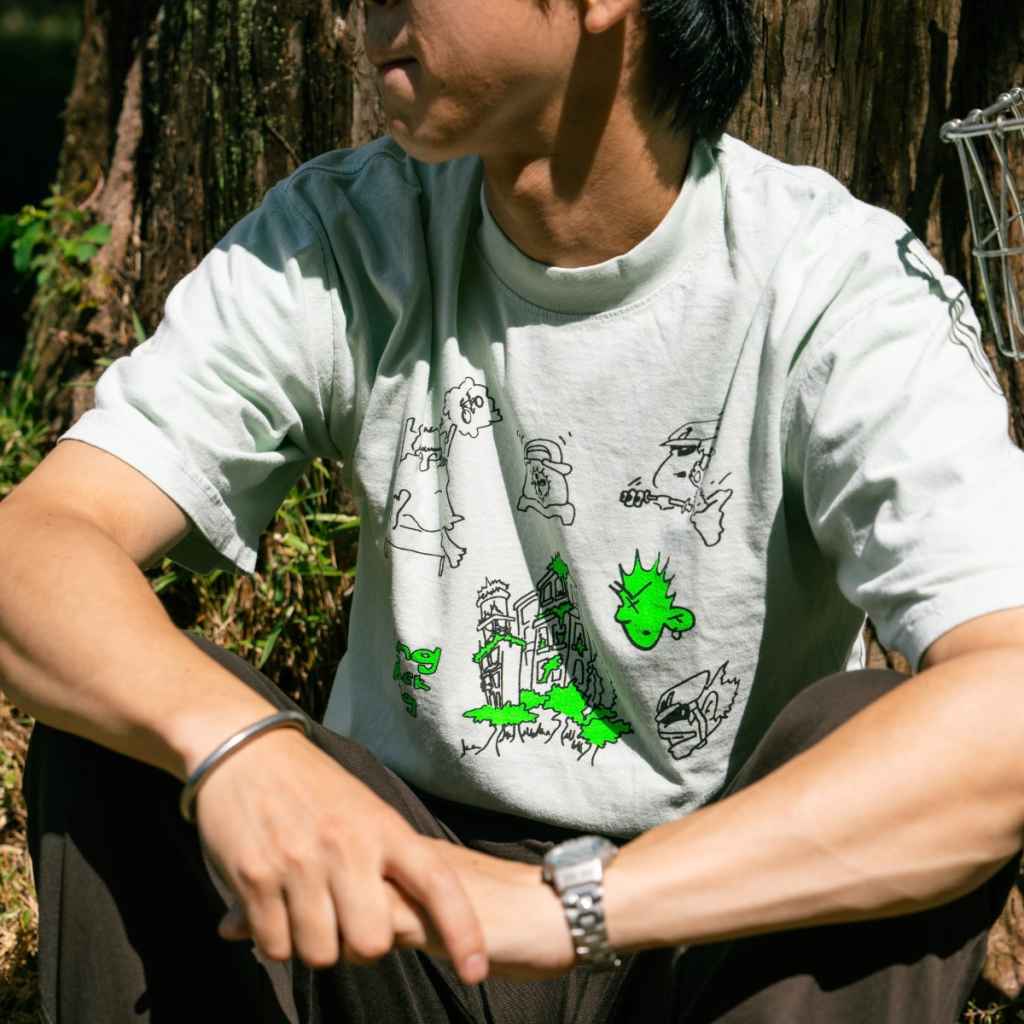 CALLING IN SICK* sketchy t-shirt (seafoam) - BLUE LUG GLOBAL