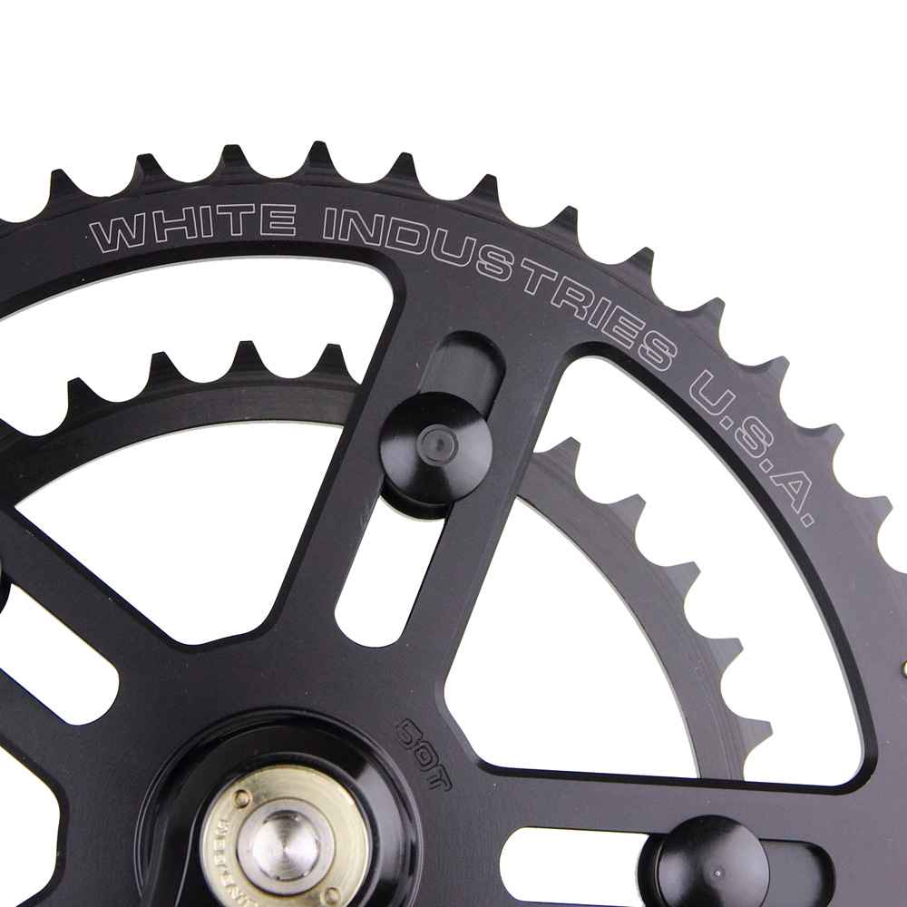 WHITE INDUSTRIES* VBC road crank set (black) - BLUE LUG