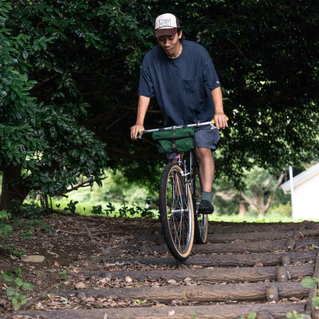 CRUST BIKES* crooked trucker cap (yellow) - BLUE LUG GLOBAL ONLINE