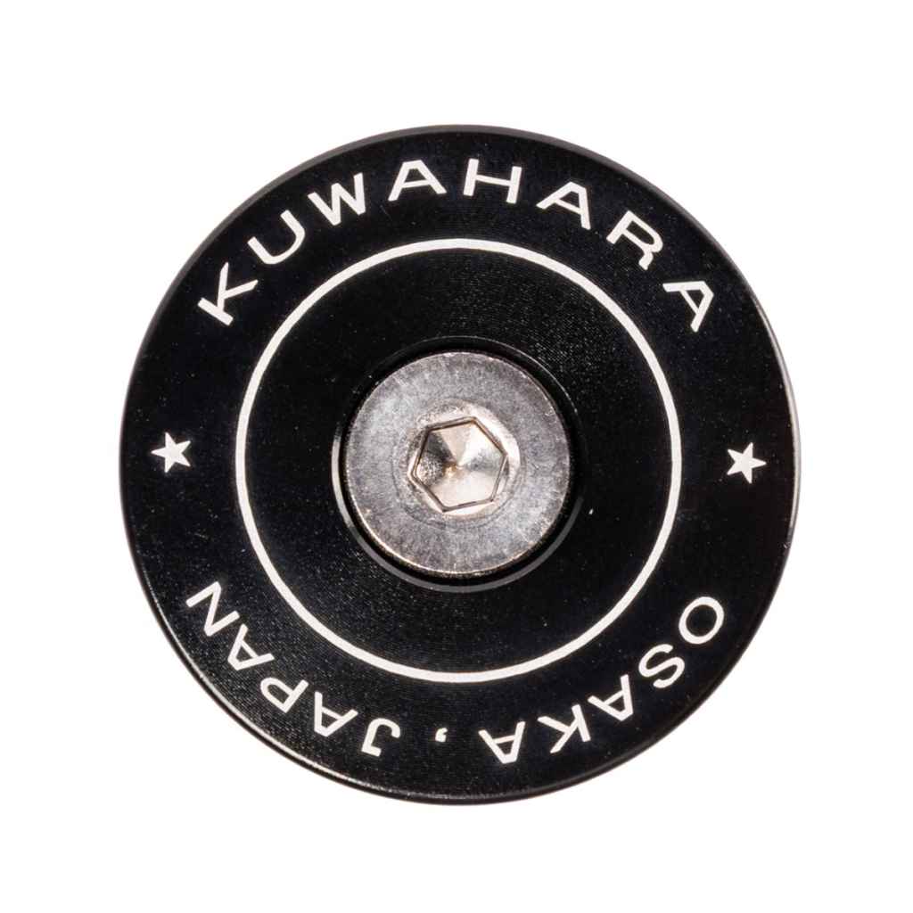 KUWAHARA 自転車アクセサリー アルミ製 KUWAHARA* retro inspired stem cap (black) - BLUE LUG GLOBAL ONLINE