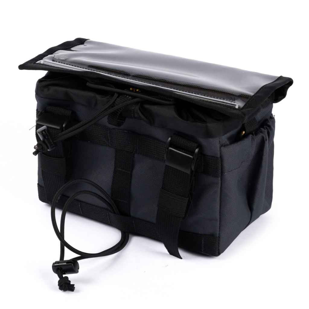 OUTER SHELL ADVENTURE* drawcord handlebar bag (ecopak graphite