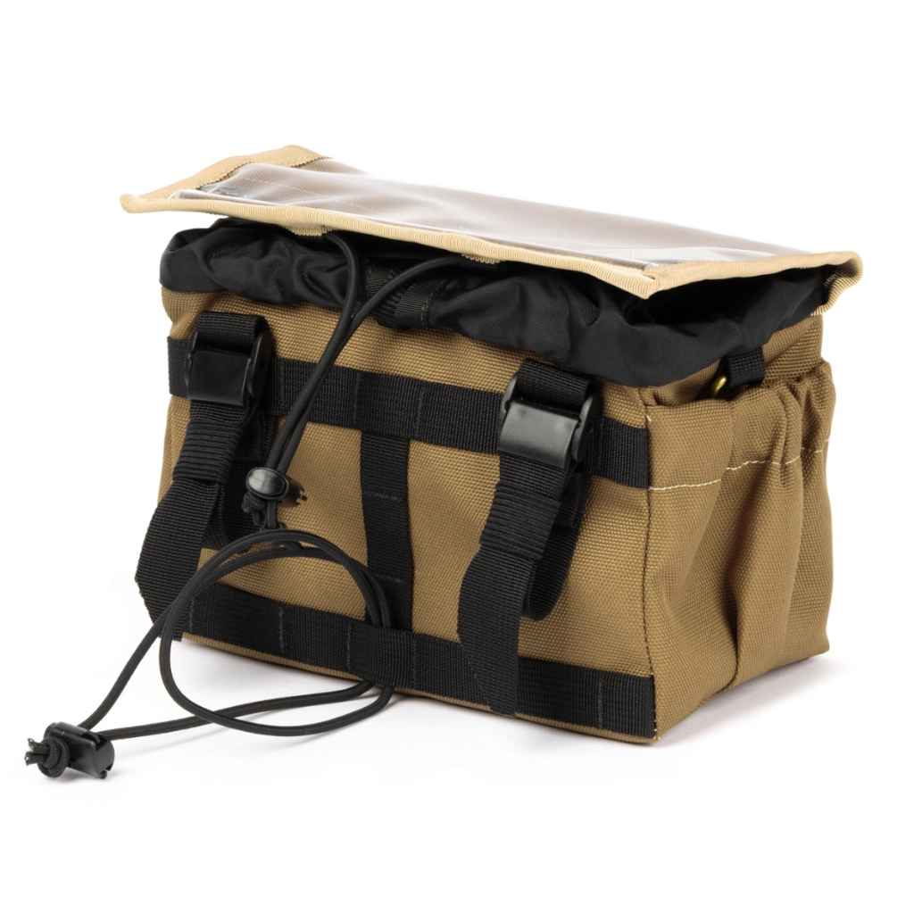 OUTER SHELL ADVENTURE* drawcord handlebar bag (brown) - BLUE LUG