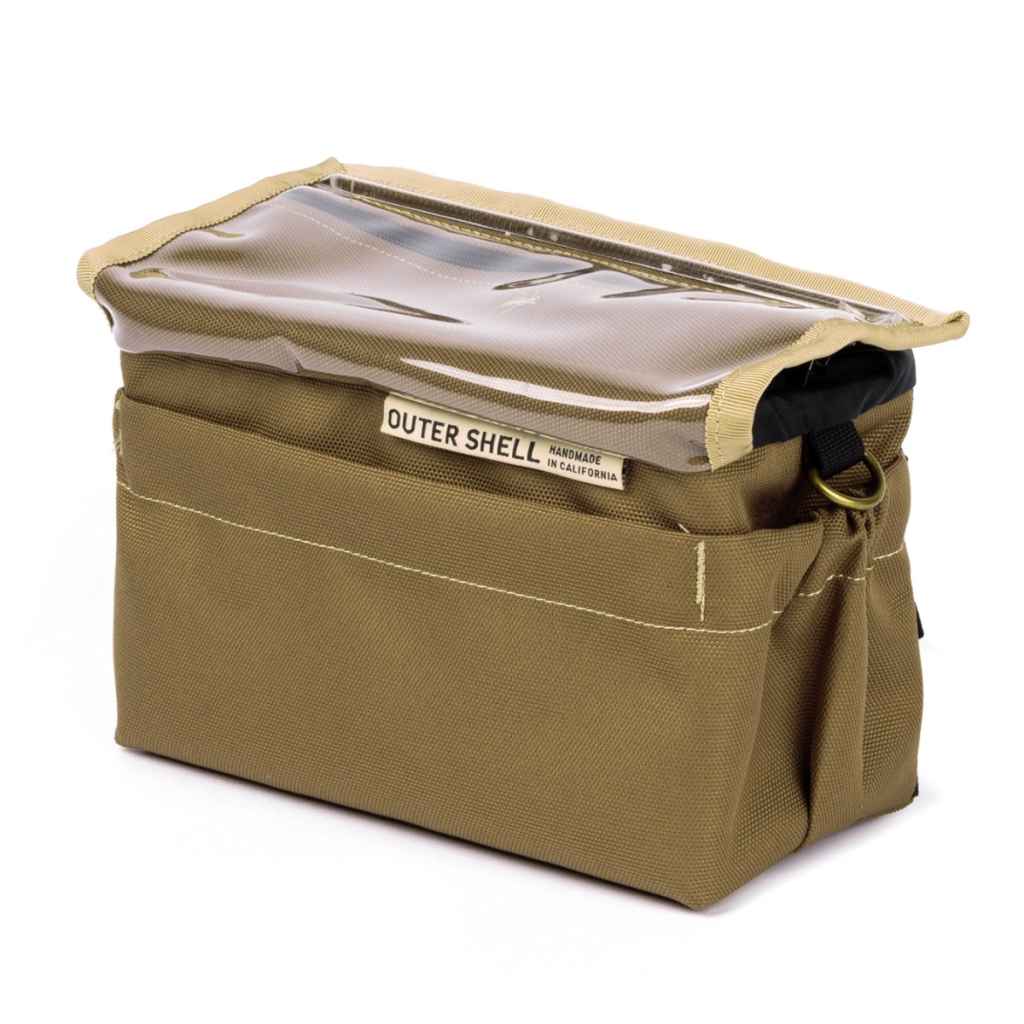 OUTER SHELL ADVENTURE* drawcord handlebar bag (brown) - BLUE LUG