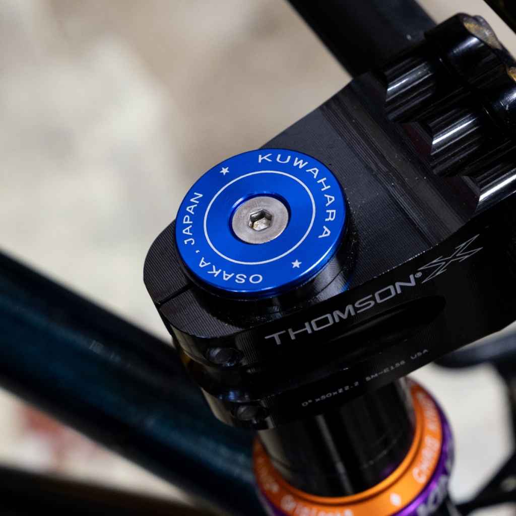 KUWAHARA* retro inspired stem cap (silver) - BLUE LUG GLOBAL