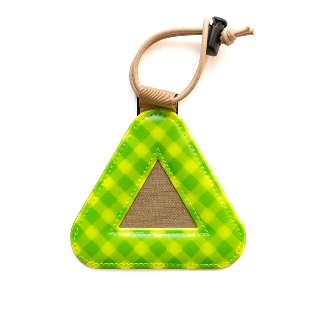 BLUE LUG* FRIDAY triangle reflector (green/gingham) - BLUE LUG