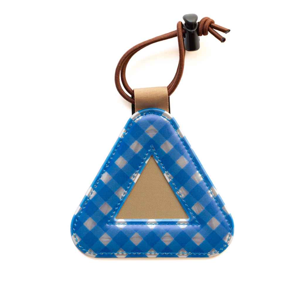 BLUE LUG* FRIDAY triangle reflector (blue/gingham) - BLUE LUG