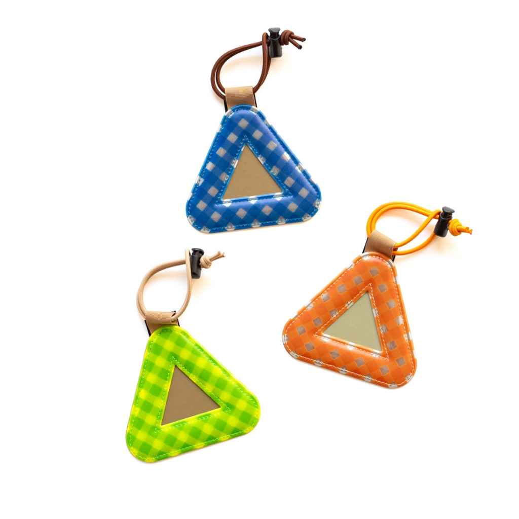 BLUE LUG* FRIDAY triangle reflector (blue/gingham) - BLUE LUG
