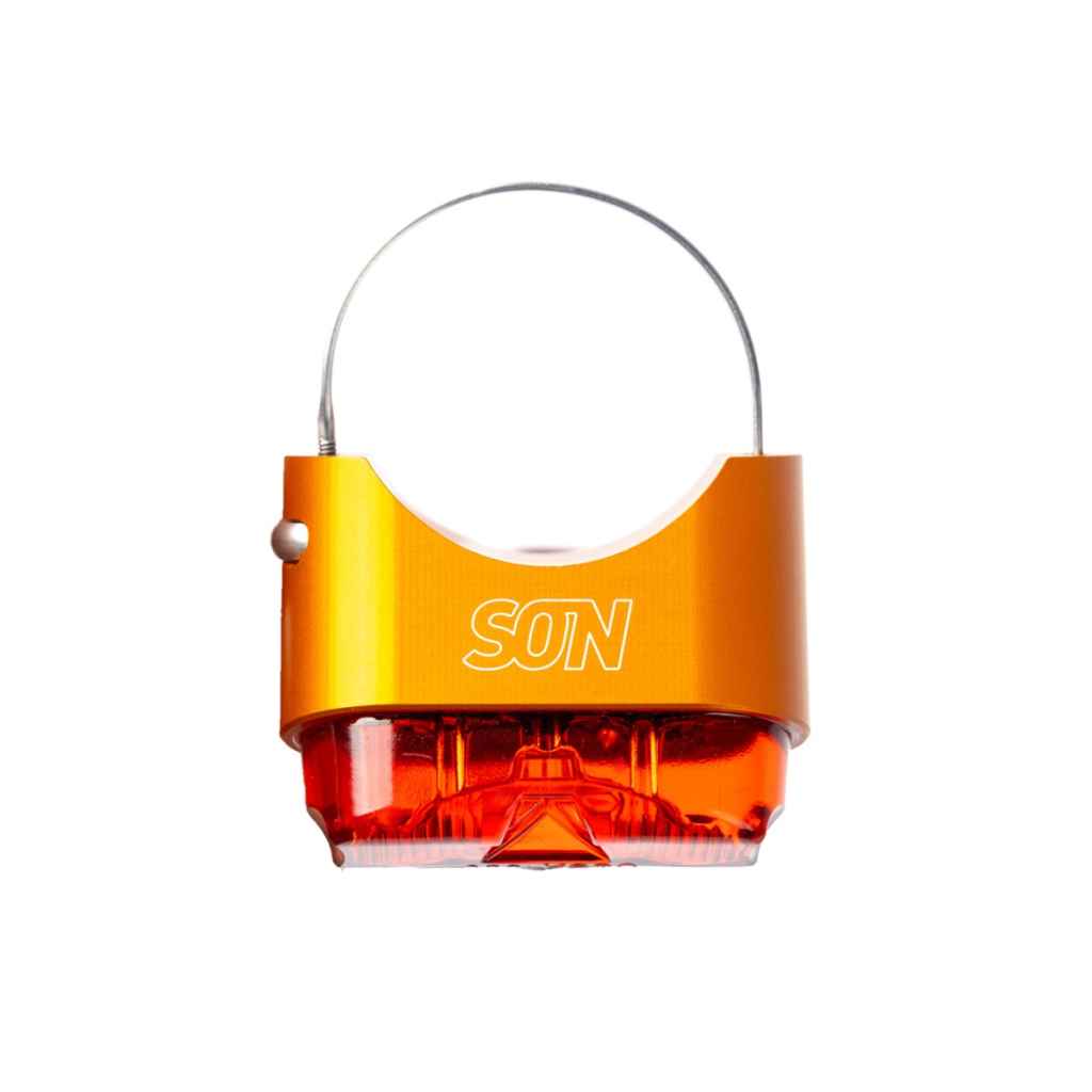 SON NABENDYNAMO* rear light seatpost mount (orange) - BLUE LUG