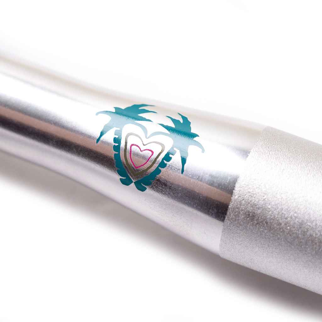 CRUST BIKES* harvey mushman riser bar (polish) - BLUE LUG