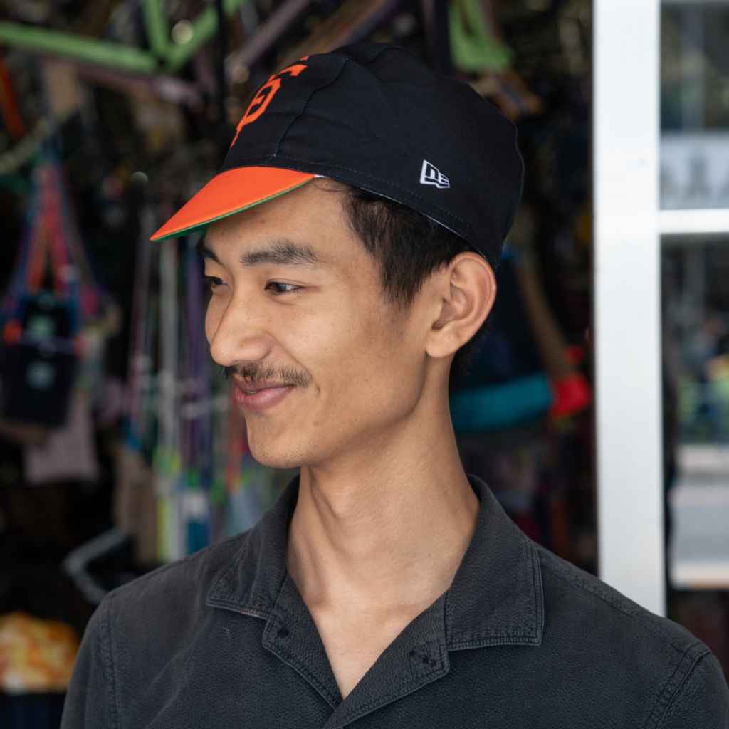 MASH* sf cycle cap (black/orange) - BLUE LUG GLOBAL ONLINE STORE