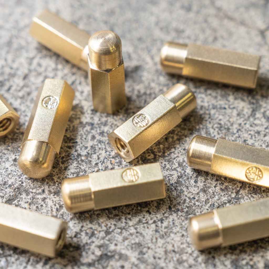 REW10 WORKS* hex brass valve cap - BLUE LUG GLOBAL ONLINE STORE