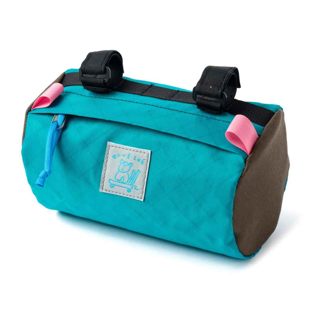 BLUE LUG* handlebar pouch (ecopak/teal/brown) - BLUE LUG GLOBAL
