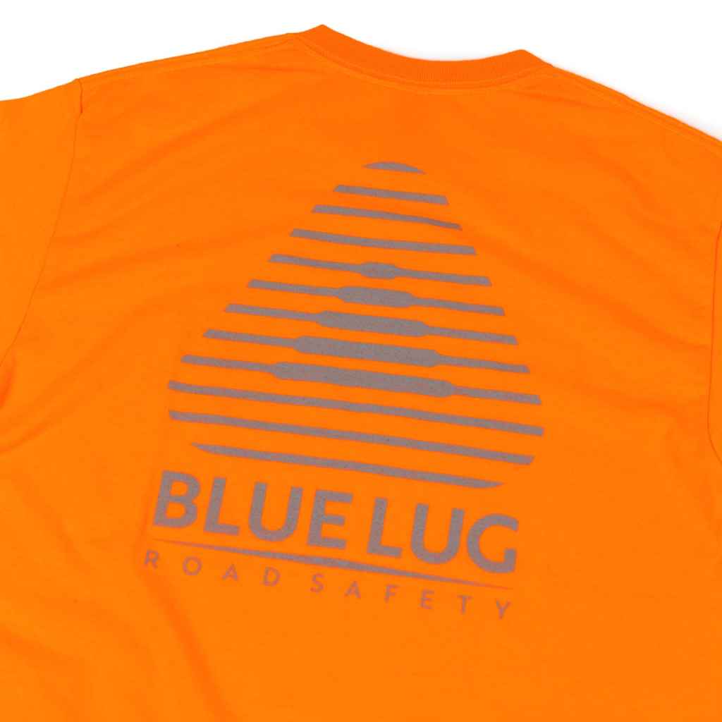 BLUE LUG* safety t-shirt (flash orange) - BLUE LUG GLOBAL ONLINE STORE