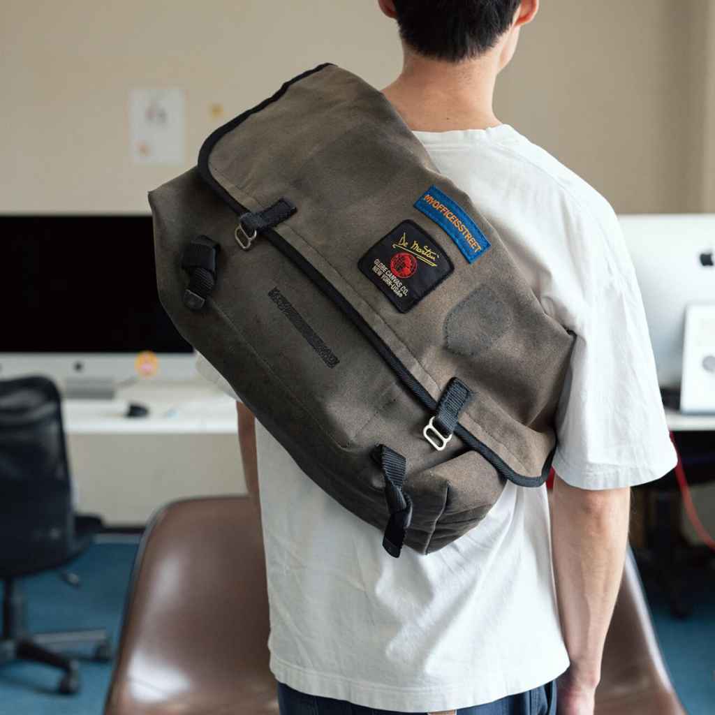 DE MARTINI* 3601 messenger bag (canvas red) - BLUE LUG