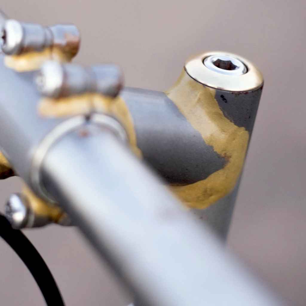FORAGER CYCLES* brass quill stem top cap - BLUE LUG GLOBAL ONLINE