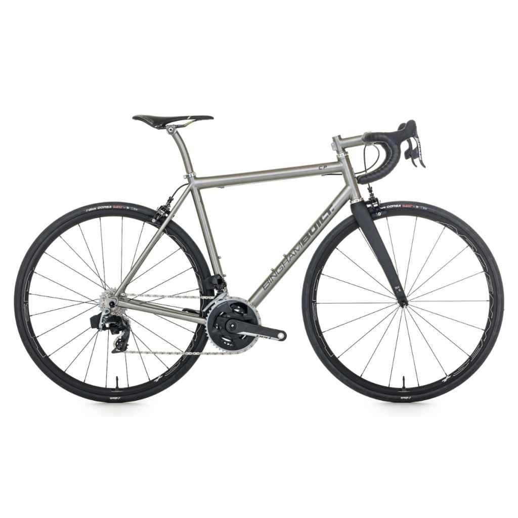BINGHAM BUILT* titanium layback seatpost for carbon rail - BLUE