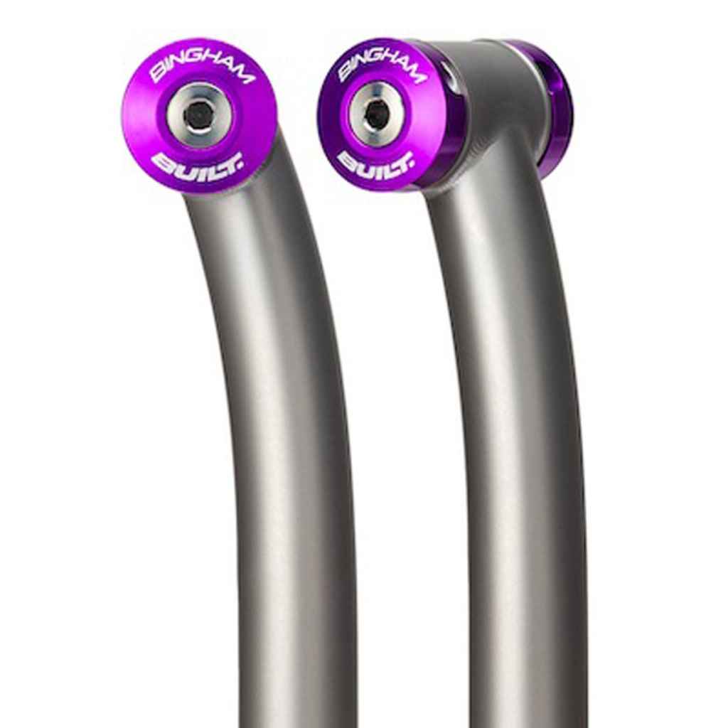 BINGHAM BUILT* titanium layback seatpost (purple) - BLUE LUG
