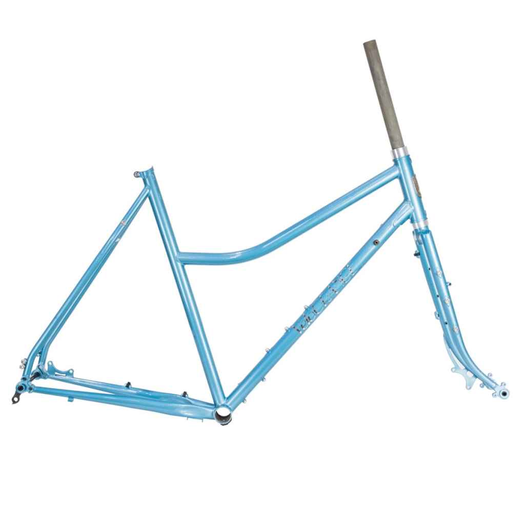 VELO ORANGE* polyvalent low kicker frame set (meta glacier) - BLUE