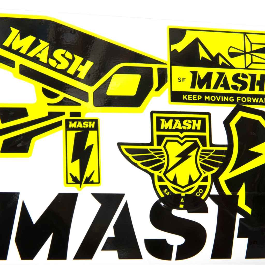 MASH* sticker pack (neon yellow/black) - BLUE LUG GLOBAL