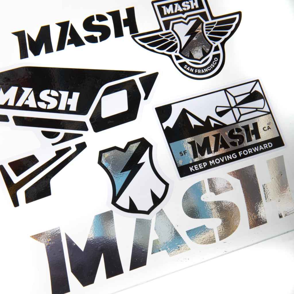 MASH* sticker pack (chrome/black/white) - BLUE LUG GLOBAL ONLINE STORE