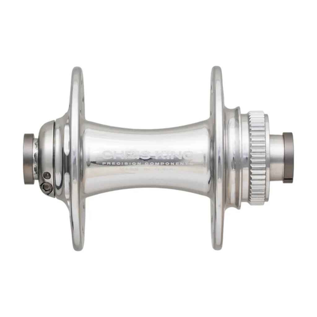 CHRIS KING* R45 disc road hub front (silver/center lock) - BLUE