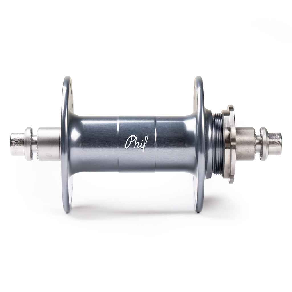 PHILWOOD* high flange track hub rear (gunmetal/single cog) - BLUE