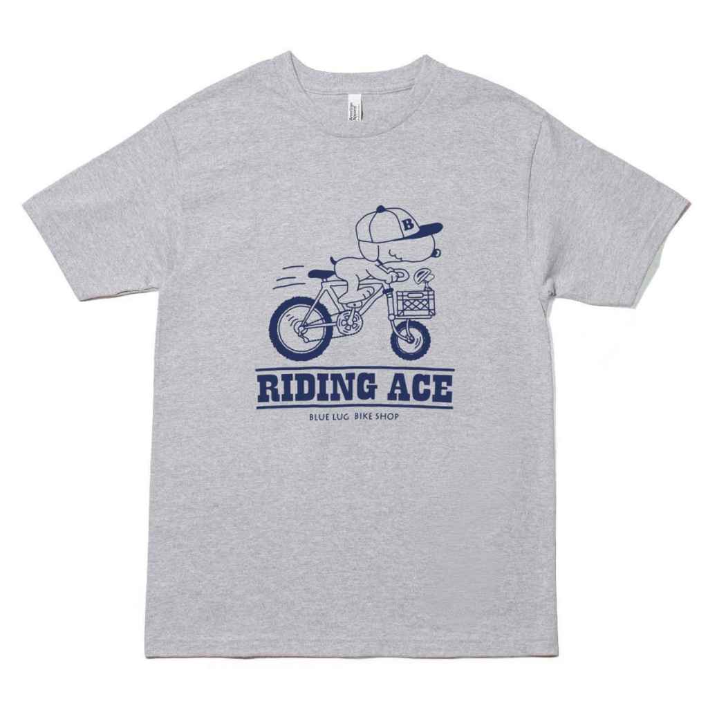 BLUE LUG* riding ace t-shirt (heather gray) - BLUE LUG GLOBAL