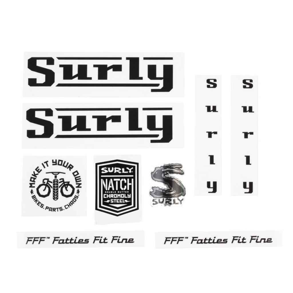 SURLY* pacer decal set (black) - BLUE LUG GLOBAL ONLINE STORE