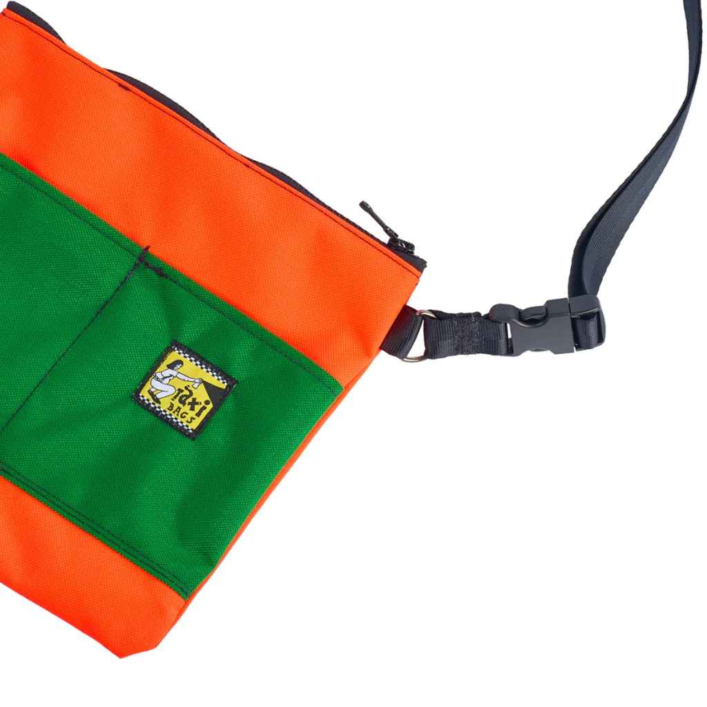 TAXI BAGS* pouch with strap (L/orange/green) - BLUE LUG GLOBAL