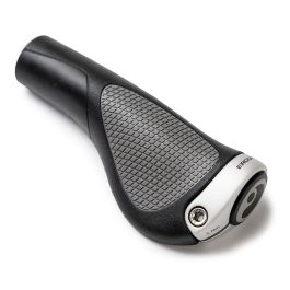 Impugnature Ergon GP1 - Blocca Twist Shift - Piccole Nero/Grigio - Manopole Bici