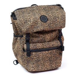 *FAIRWEATHER* flaptop pannier (leopard) - BLUE LUG